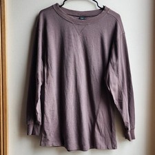 Wild Fable Brown Crewneck Waffle Knit Thermal Cotton Blend Jersey Size XS