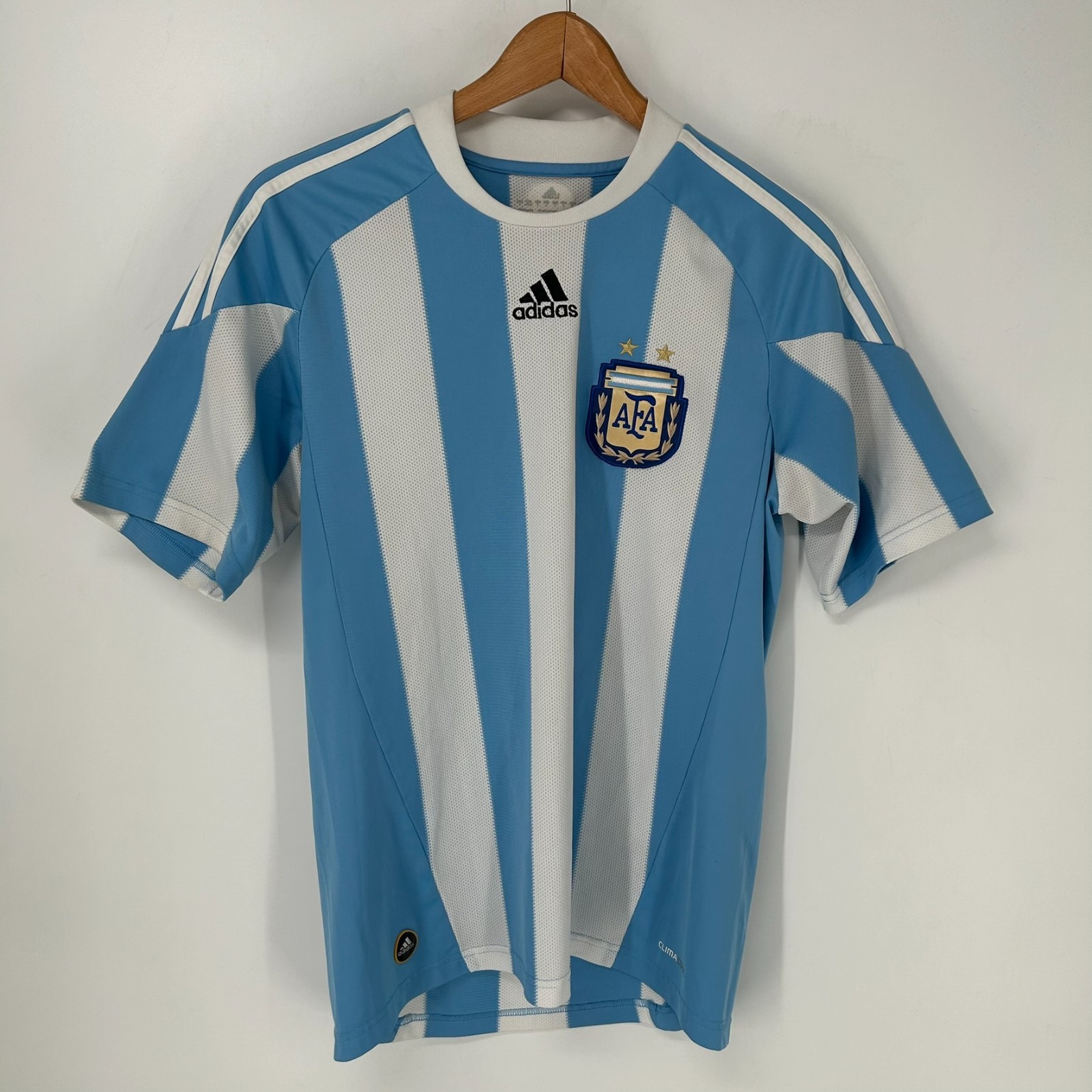 Argentina Soccer Jersey Mens Small 2010/11 Home Kit World Cup Adidas Football