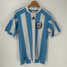 Argentina Soccer Jersey Mens Small 2010/11 Home Kit World Cup Adidas Football