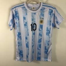 Argentina AFA Lionel Messi #10 Soccer Jersey Boys Sz 30 Blue White FIFA Futbol