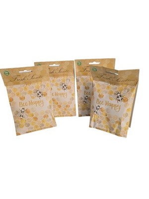 Lot of Four 3 Pack Fresh Scents Bee Happy Scented Sachets Eco Friendly