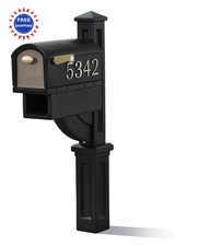 Mailbox Magnetic Door Large Newspaper Heavy Duty Weather Resistant Black Step2