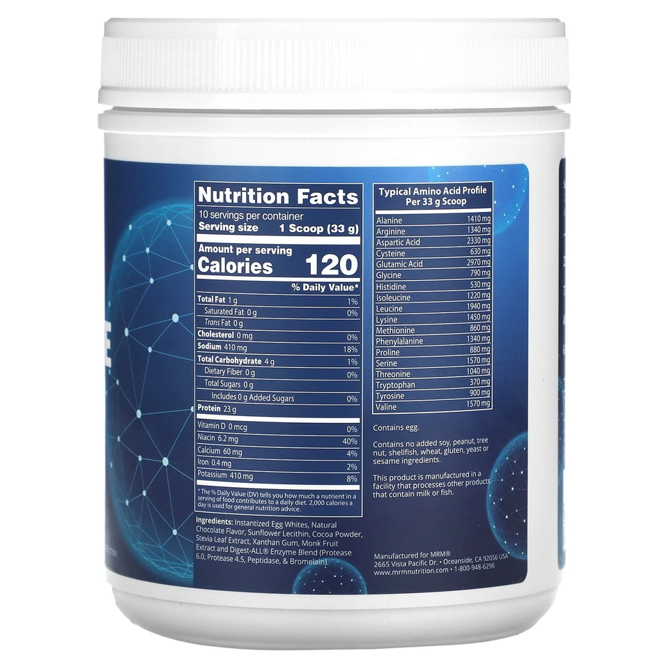 Proteína de clara de ovo, chocolate, 12 oz (340 g) - Imagem 2 de 2