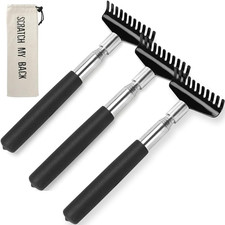 3 Pack Oversized Portable Extendable Back Scratcher, Upgraded Metal Stainless