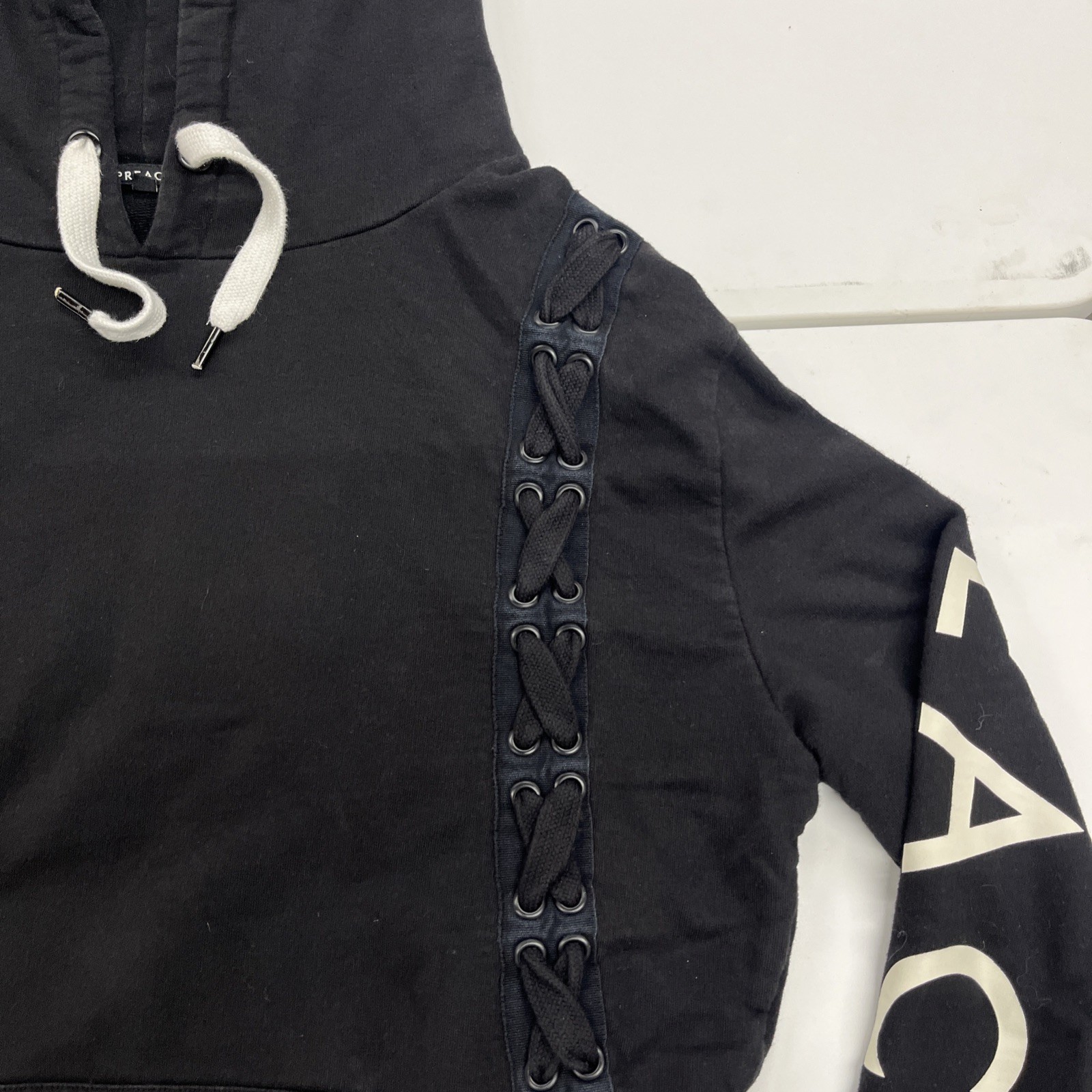 Preach Black Small Oversized Drawstring Hoodie - image 4