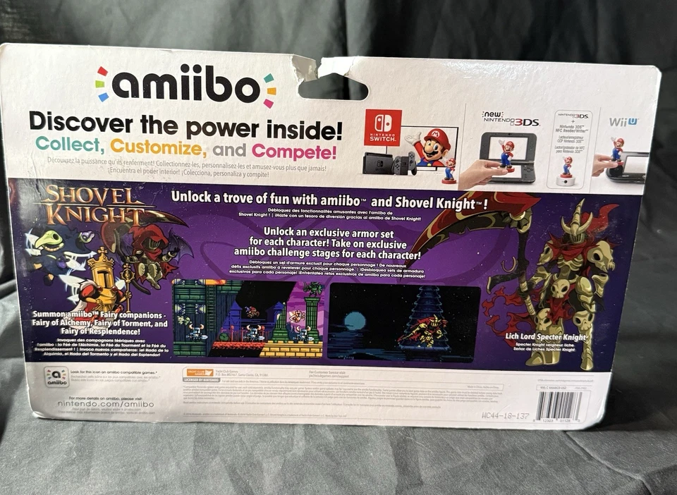 Nintendo Amiibo Shovel Knight pacote com 3 Specter Plague King Knight fechado lacrado - Imagem 2 de 2