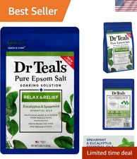 Pure Epsom Salt Bath Soak - 3 lb Eucalyptus  Spearmint for Ultimate Relaxation
