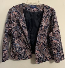 Pendleton Women  s Pant Suit Paisley Pattern Size 14