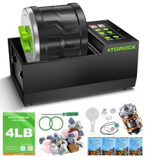 AtoRock Professional Rock Tumbler Kit, 4LB Extra-Large Barrel with Cutting-Edge