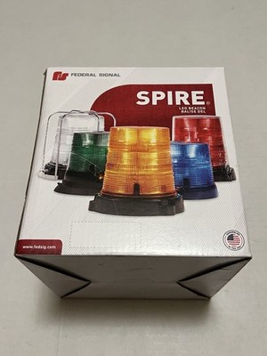 Brand New Federal Signal Spire LED Beacon 100TC-A Amber 12/24V