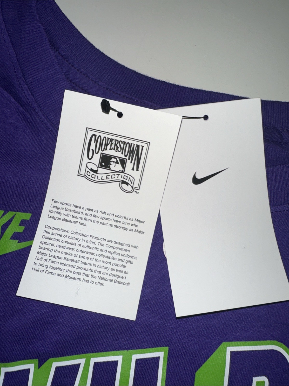 NWT Nike Tampa Bay Rays Men's 2XL Purple Retro Logo T-Shirt $35 thumbnail 3