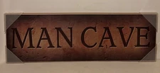 Wooden Sign says "Man Cave" NEW!