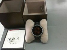 GUCCI 114.1 I Gucci Quartz Wristwatch Digital SS Rubber Round Black  (PD3031947)