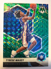2020-21 Panini Mosaic Rookie Tyrese Maxey #203 Green Mosaic Prizm (RC)