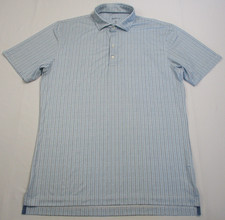 Johnnie O Polo Shirt Mens Medium Colorful Polka Dot Print Golf Performance