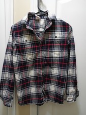 Gap Kids Boys Plaid Button Down Thick Flannel Shirt Size XL 12