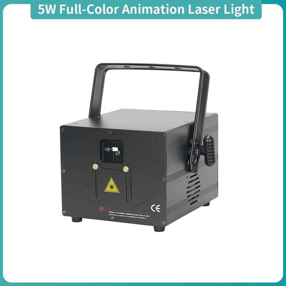 Luz láser 5W RGB ILDA haz de animación APP Control DMX512 para iluminación de escenario DJ Foto 3 de 4