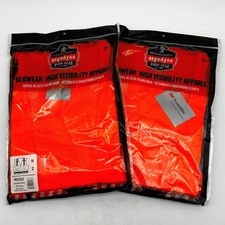 Ergodyne Glowear 8250Z Safety Vest Sz S/M Class 2 Two-Tone Orange Reflective 2pk