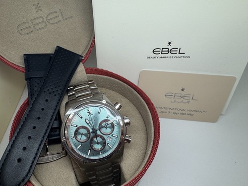 EBEL 1911 Chronograph 1216680 Eisblau Box&Papiere 09.25 UNGETRAGEN LP 3.950€ - Bild 2 von 6