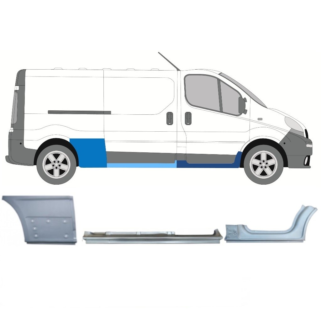 Repair panel set for Opel Vivaro 2001-2014 / Right