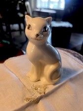 Lenox Cat White and Gold Porcelain Figurine $ to charity 
