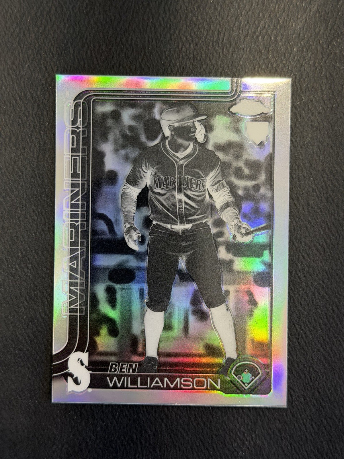 2025 Topps Chrome Update Ben Williamson Negative Refractor RC #USC168 Mariners