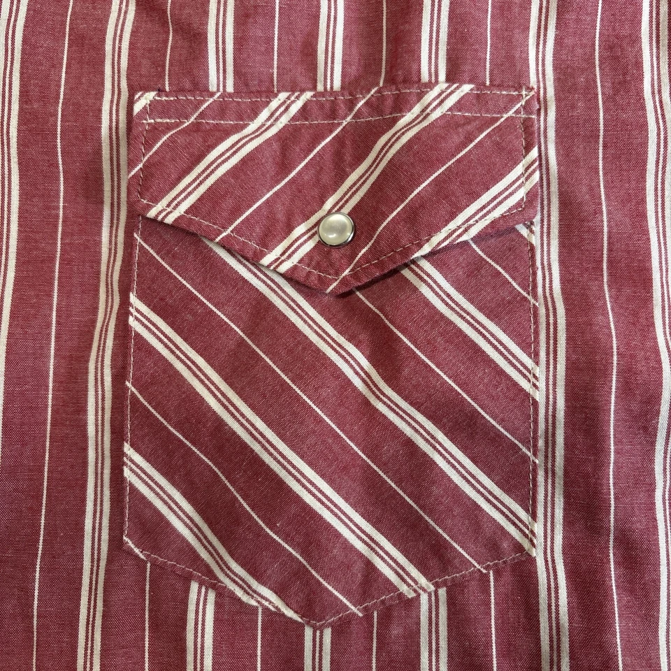 Wrangler Men's Shirt 2XL Tall Western Pearl Snap Rodeo Button Up 2XT Vintage 90s - Image 3 of 4