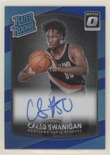 2017-18 Panini Donruss Optic Blue Prizm Signatures 13/49 Caleb Swanigan Auto 1u6