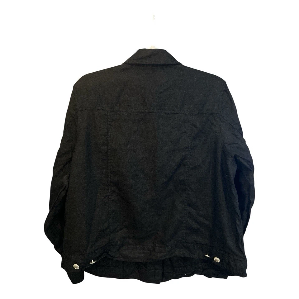 Blusa Lucy & Laurel 100 % lino manga larga abotonada talla 2X Foto 3 de 4