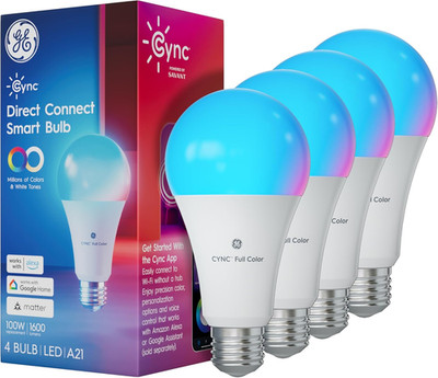 Direct Connect A21 Smart LED Light Bulb, Color Changing Smart Lights, Matter Com