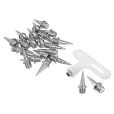 20Pcs 1/2" Steel Track Spikes Replacement Spikes w Wrench Silver