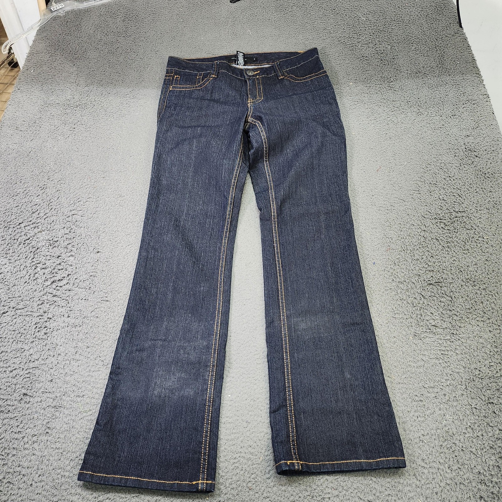 Calvin Klein Jeans Womens 10 Blue Dark Wash Mid Rise Bootcut Denim Classic