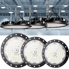 UFO LED High Bay Light Workshop Garage 100-300W Lights Industrial Warehouse Lamp