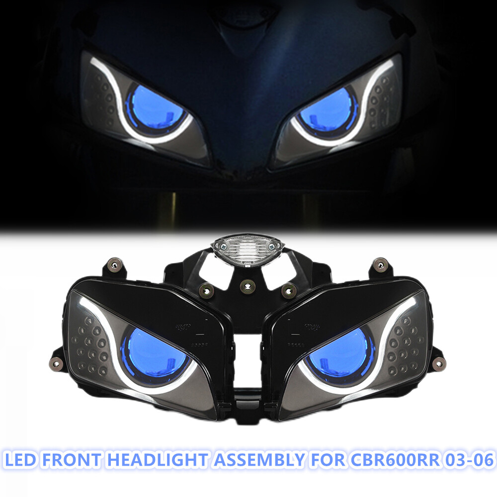 1X LED Headlight Assembly for Honda CBR600RR 2003-2006 Motorbike