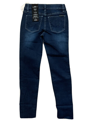 Girls 8 Hudson Kaia Convertible Skinny Stretch Blue Jeans