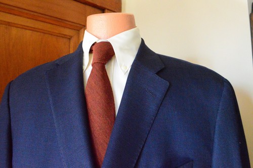 Samuel Sohn Mens 49XL Blue Wool Blazer