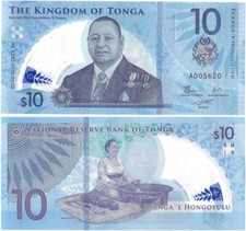 Tonga Neu B227a 10 Paanga 2023 @ Ebanknoteshop