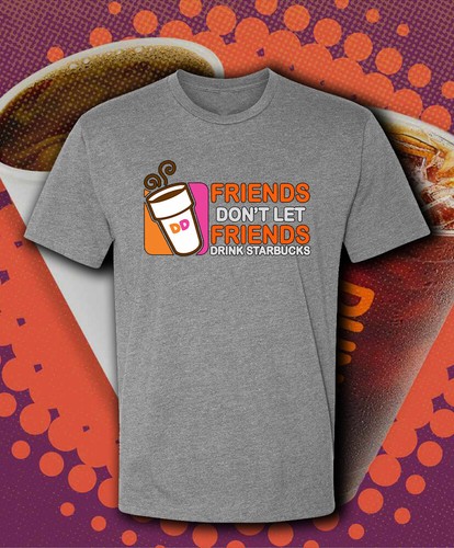 Dunkin Donuts FRIENDS Coffee T Shirt Fast Ship! - Picture 2 of 3