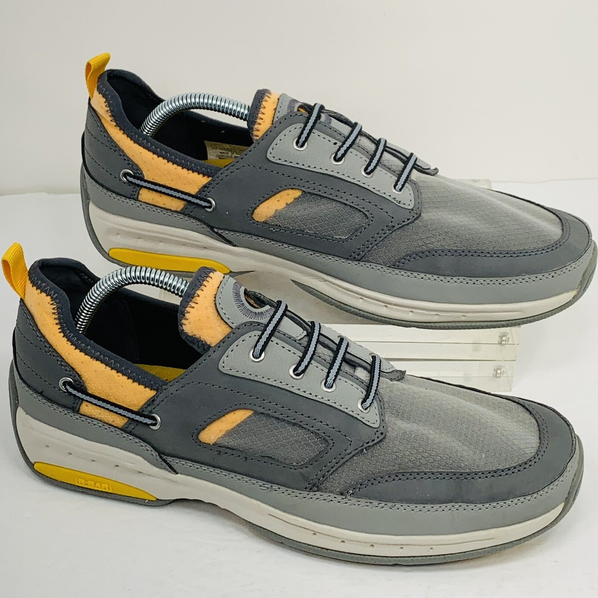 Dunham Mens 9 Grey Orange Slip On Captain Sport Boat Water 