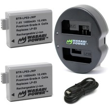 Wasabi Power Battery 2-Pack and Dual Charger for Canon LP-E5