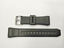 PACK of 2 Replacement Watch Band 22mm Black Resin to fit DBC-62, DBC-80