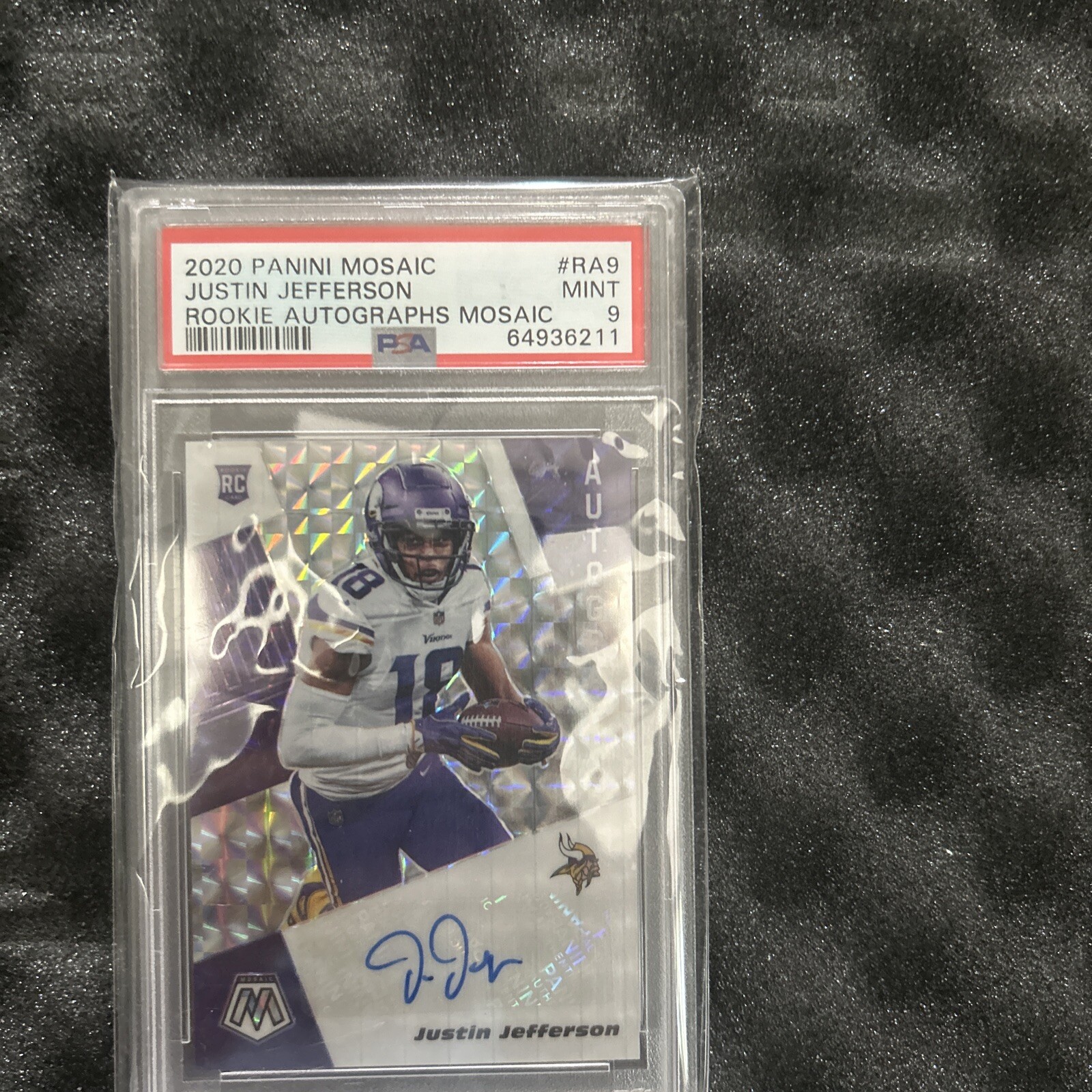 2020 Panini Mosaic - Rookie Autographs Mosaic #RA9 Justin Jefferson