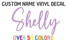 Custom Name Cursive Font Vinyl Decal Sticker Tumbler Water Bottle Window Laptop