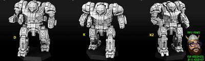 AS7 Atlas ''Atlanticus'' Alternate Mech For Battletech   -D -K -K2 6mm-10mm-15mm