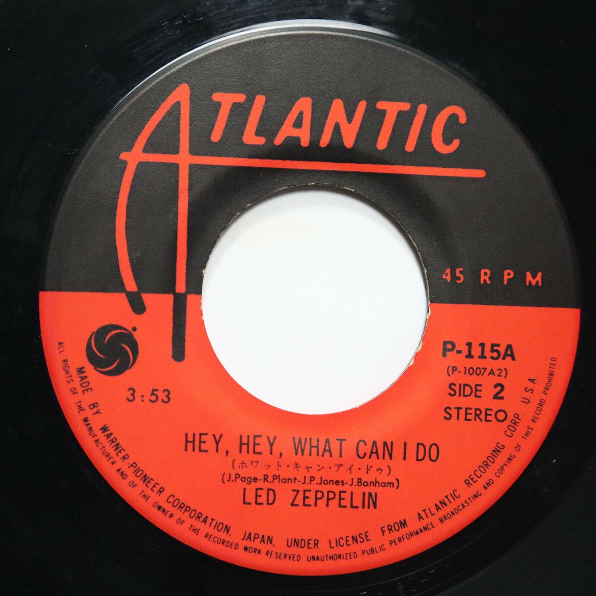 米LP Led Zeppelin Live BBR020 INSTANT ANALYSIS /00260 LED ZEPPELIN - HEY, HEY WHAT CAN I DO / IMMIG - W/ PICTURE