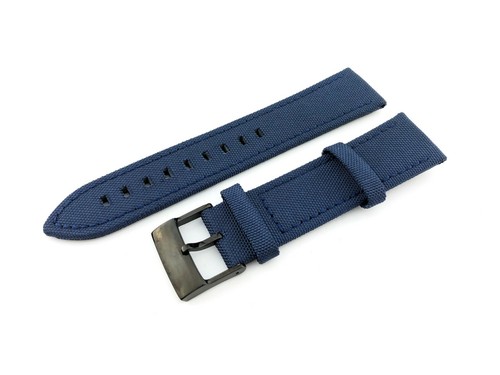 22mm Blue Canvas Strap/Band Buckle/Clasp compatible with BREITLING Watches - Picture 8 of 8