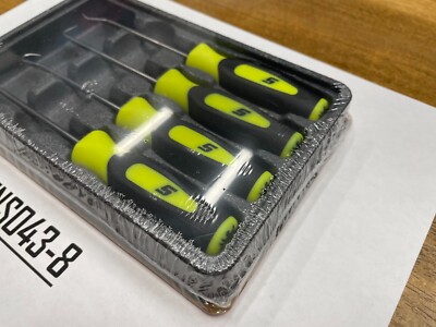 Snap-on Tools USA NEW 4pc HI-VIZ Soft Grip Miniature Pick Set
