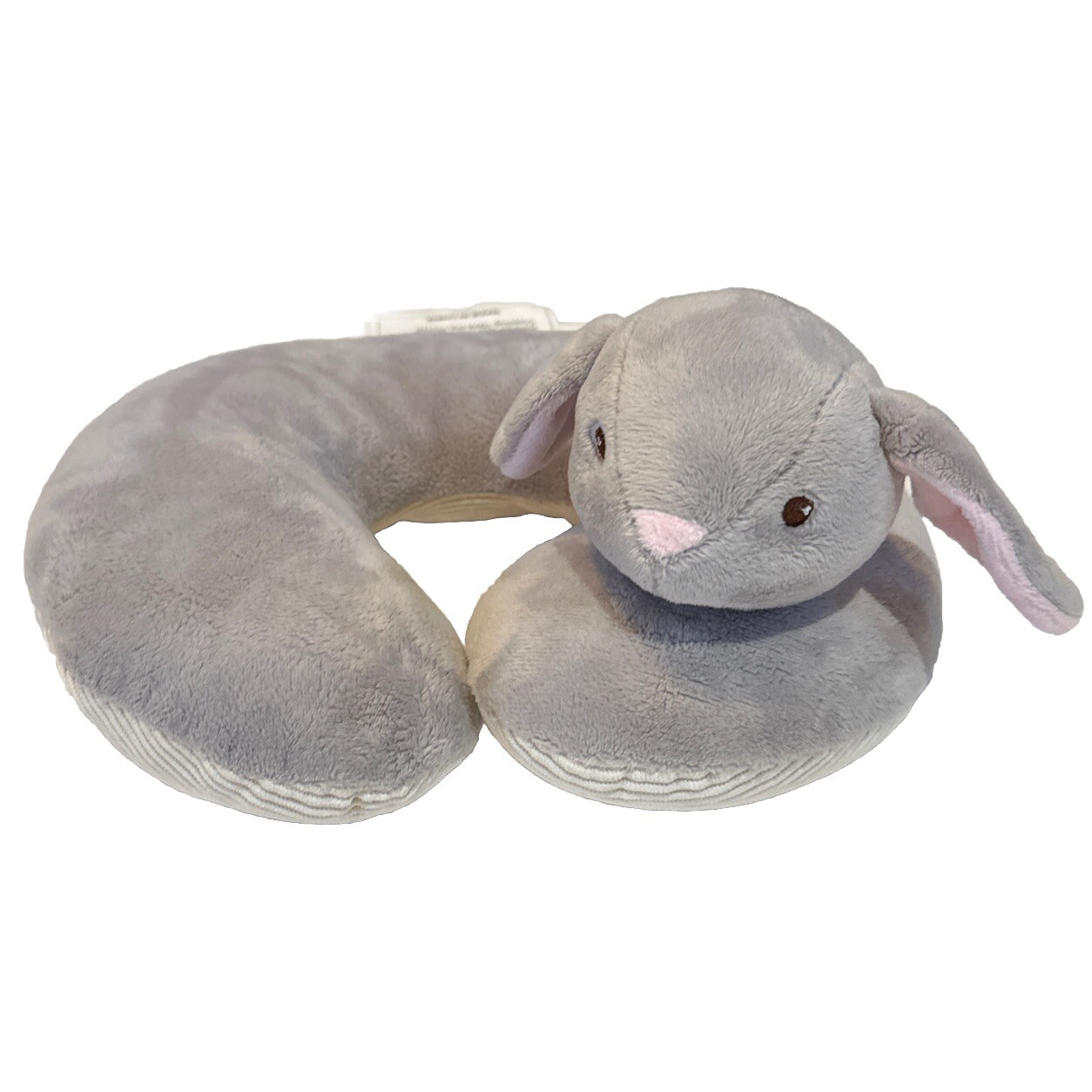 Kelly Toy Gray Bunny Infant Travel Neck Pillow Plush Stuffed Animal  