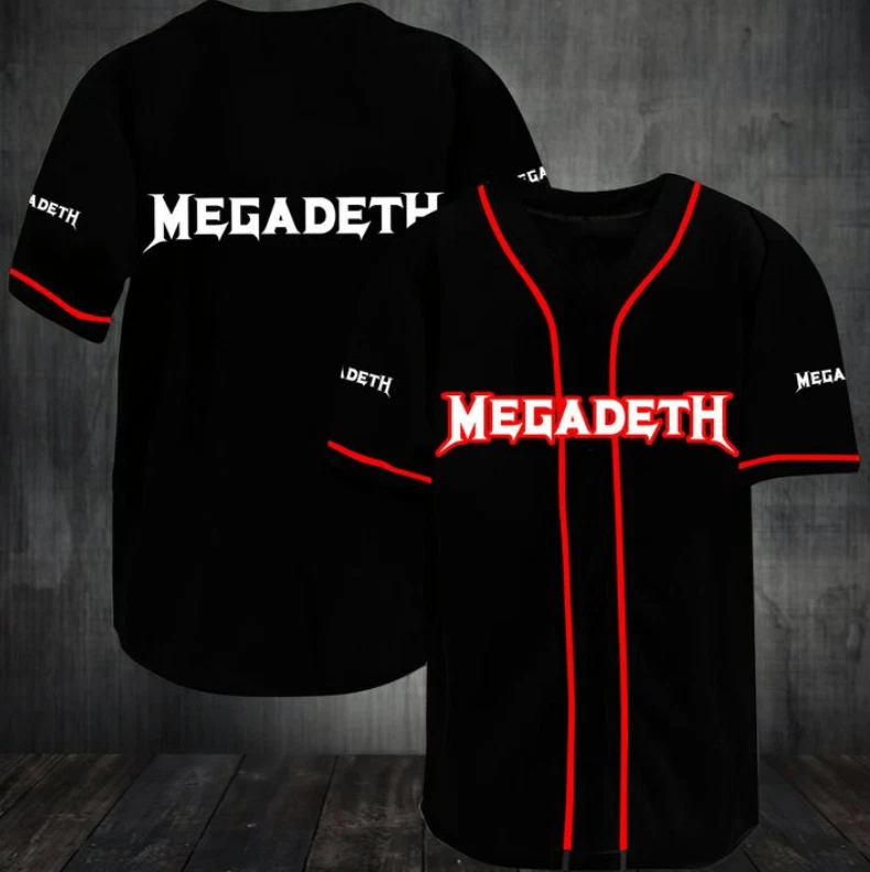 Megadeth Baseball Jersey -jersey 3d shirt, jersey gift