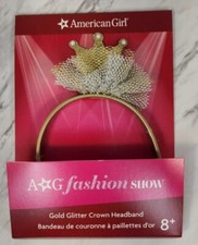 Authentic AG, New American Girl Doll AG Fashion Show Gold Glitter Crown Headband